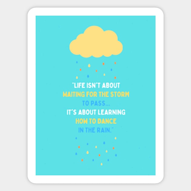 Dancing in the Rain Sticker by Kelly Louise Art